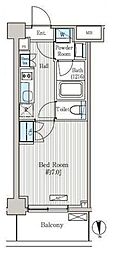 オアーゼ品川レジデンス 1Kの間取図画像