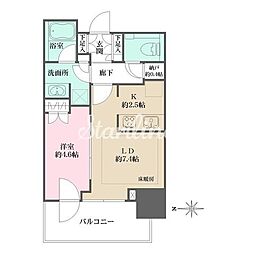 大崎ステーションレジデンス 1LDKの間取図画像