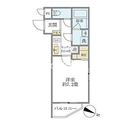 ザ 品川イーストレジデンス 1Kの間取図画像