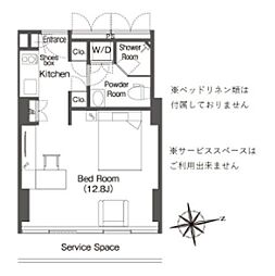 ウエリスアーバン品川タワー ワンルームの間取図画像