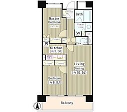 ATGPark東品川 2LDKの間取図画像
