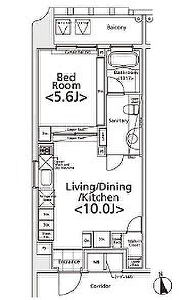 プライマル新宿若松町 1401｜東京都新宿区若松町(賃貸マンション1LDK・14階・39.91㎡)の写真 その2