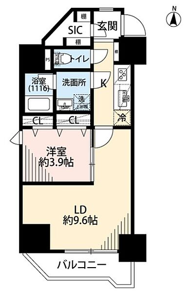 プレール・ドゥーク両国IV 901｜東京都墨田区緑１丁目(賃貸マンション1LDK・9階・40.53㎡)の写真 その2