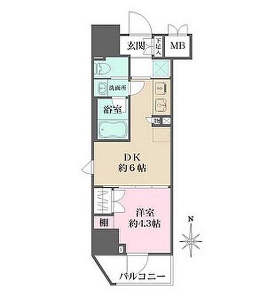 ルフォンプログレ元浅草マークス 901｜東京都台東区元浅草２丁目(賃貸マンション1DK・9階・25.56㎡)の写真 その2