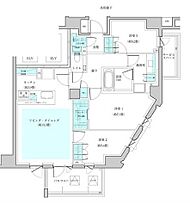 ザ・パークハウス早稲田 509 ｜ 東京都新宿区戸山３丁目1-1（賃貸マンション3LDK・5階・83.51㎡） その2