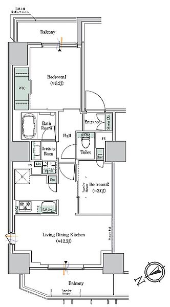 ＯＮＥ　ＲＯＯＦ　ＲＥＳＩＤＥＮＣＥ　ＮＩＳＨＩＮＩＰＰＯＲ 801｜東京都荒川区西日暮里５丁目(賃貸マンション2LDK・8階・50.23㎡)の写真 その2