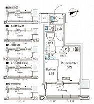 リビオメゾン御茶ノ水ＥＡＳＴ 1203 ｜ 東京都文京区湯島１丁目11-14（賃貸マンション1LDK・12階・25.95㎡） その2