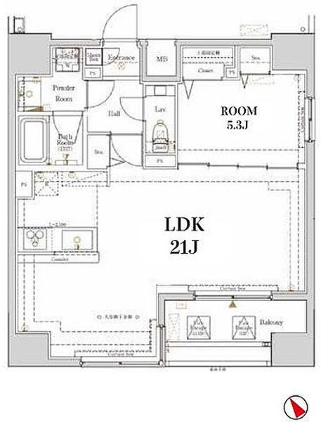 ログ文京千駄木（Log文京SENDAGI） 1201｜東京都文京区千駄木３丁目(賃貸マンション1LDK・12階・59.84㎡)の写真 その2