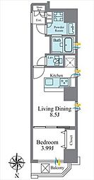スタイルヒルズ秋葉原 10階1LDKの間取り