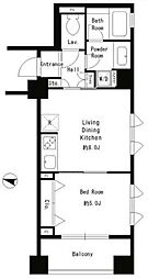 パークキューブ本郷 4階1LDKの間取り