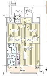 マチュリティ小石川 5階2LDKの間取り