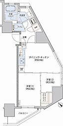 レジディア文京小石川II 11階2DKの間取り