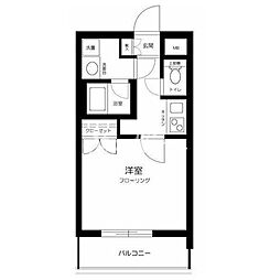 パークウェル神田イースト 4階1Kの間取り