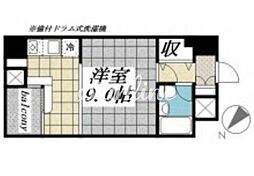 メゾン・ド・ヴィレ東神田 ワンルームの間取図画像
