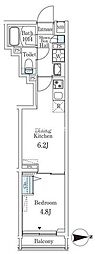クレアティフ文京千駄木 1DKの間取図画像