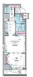 ジェノヴィア東神田グリーンヴェール 1LDKの間取図画像