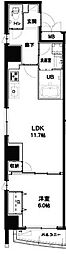 シルヴァーアウル 1LDKの間取図画像