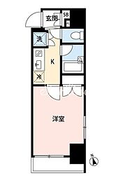 スカイコート秋葉原 1Kの間取図画像