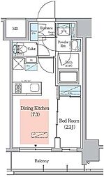 アーバネックス千代田淡路町 1DKの間取図画像