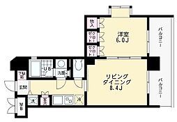 レジディア文京本郷 1LDKの間取図画像