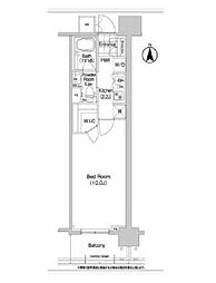 コンフォリア秋葉原EAST 1Kの間取図画像