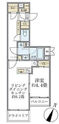 ビューテラス茗荷谷 1LDKの間取図画像
