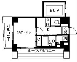 スカイコート本郷東大前壱番館 1Kの間取図画像