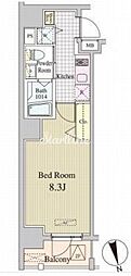 Alpuente大手町 1Kの間取図画像