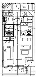 ラドゥセール東神田 1LDKの間取図画像