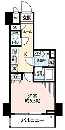 プレール・ドゥーク文京湯島 1Kの間取図画像