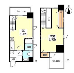 グランビュー御茶ノ水 1DKの間取図画像