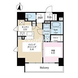 テラス文京本郷 1LDKの間取図画像