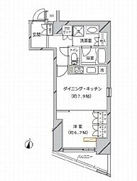 Risingplace秋葉原 1DKの間取図画像