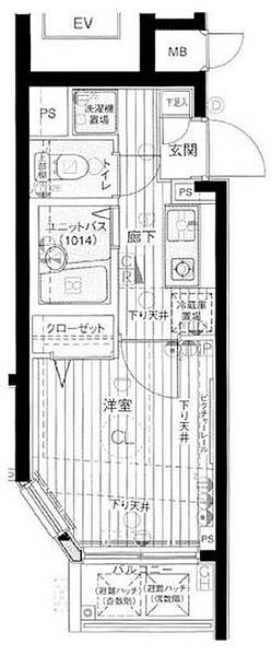 メインステージ銀座 806｜東京都中央区銀座８丁目(賃貸マンション1K・8階・18.76㎡)の写真 その2