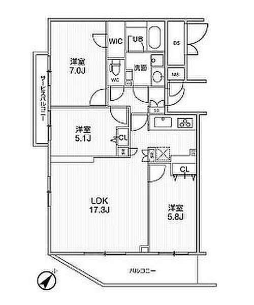 ＬＩＭＥ　ＲＥＳＩＤＥＮＣＥ　ＨＩＫＩＦＵＮＥ（ライムレジデ 318｜東京都墨田区東向島１丁目(賃貸マンション3LDK・3階・73.12㎡)の写真 その2