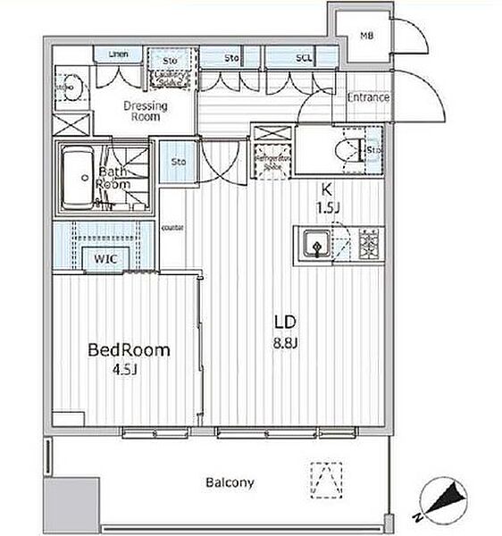 ビエラコート日本橋久松町 301｜東京都中央区日本橋久松町(賃貸マンション1LDK・3階・39.90㎡)の写真 その2