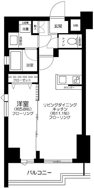 ガリシア錦糸町パークサイド 7F｜東京都墨田区太平１丁目(賃貸マンション1LDK・7階・40.85㎡)の写真 その2