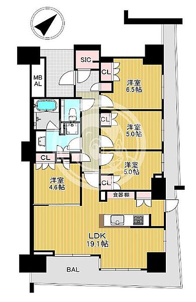 晴海フラッグ サンビレッジ B棟（HARUMI FLAG） 909｜東京都中央区晴海５丁目(賃貸マンション4LDK・9階・89.91㎡)の写真 その1