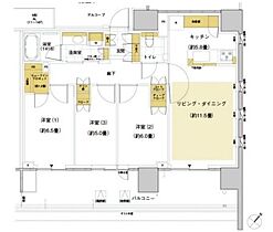 晴海フラッグ サンビレッジ D棟（HARUMI FLAG） 1208 ｜ 東京都中央区晴海５丁目5-4（賃貸マンション3LDK・12階・79.89㎡） その2