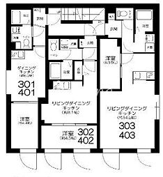 ルニ日本橋（Le Nid日本橋） 2階1DKの間取り