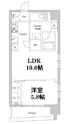 ドゥーエ日本橋浜町 5階1LDKの間取り
