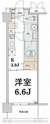 カスタリア人形町3 1Kの間取図画像