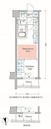 アーバネックス日本橋馬喰町 1DKの間取図画像