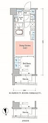アーバネックス日本橋馬喰町 1DKの間取図画像