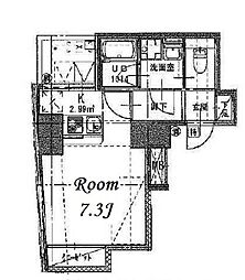 S-RESIDENCE日本橋浜町 1Kの間取図画像