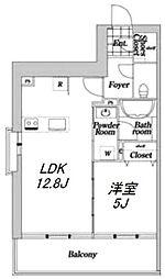 KDX大伝馬レジデンス 1LDKの間取図画像
