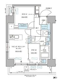 パークアクシス住吉ガーデンスクエア 2LDKの間取図画像