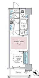 アーバネックス日本橋横山町 1DKの間取図画像