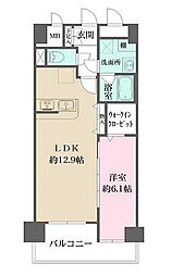 パークフラッツ日本橋馬喰町 1LDKの間取図画像