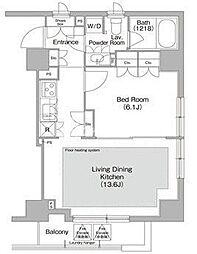 コンフォリア日本橋人形町イースト 1LDKの間取図画像